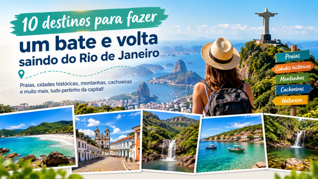 10 lugares perto para um bate e volta
